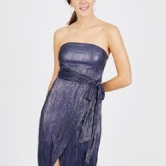 BCBG Metallic Strapless Dress - Picture 4 of 4